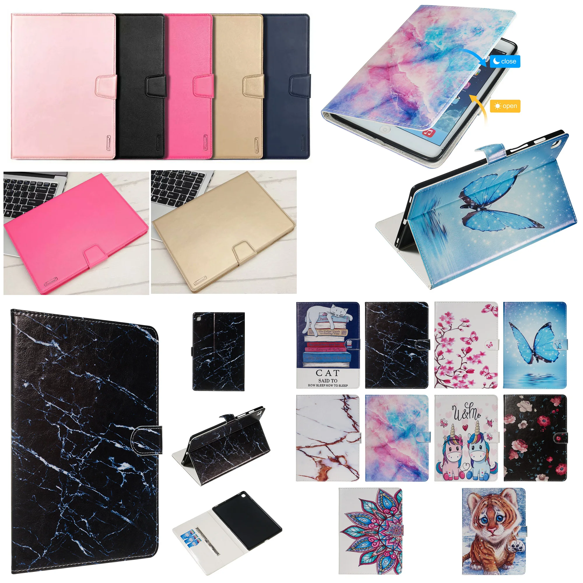 Магнитный откидной Чехол книжка из искусственной кожи умный чехол для Samsung Galaxy Tab