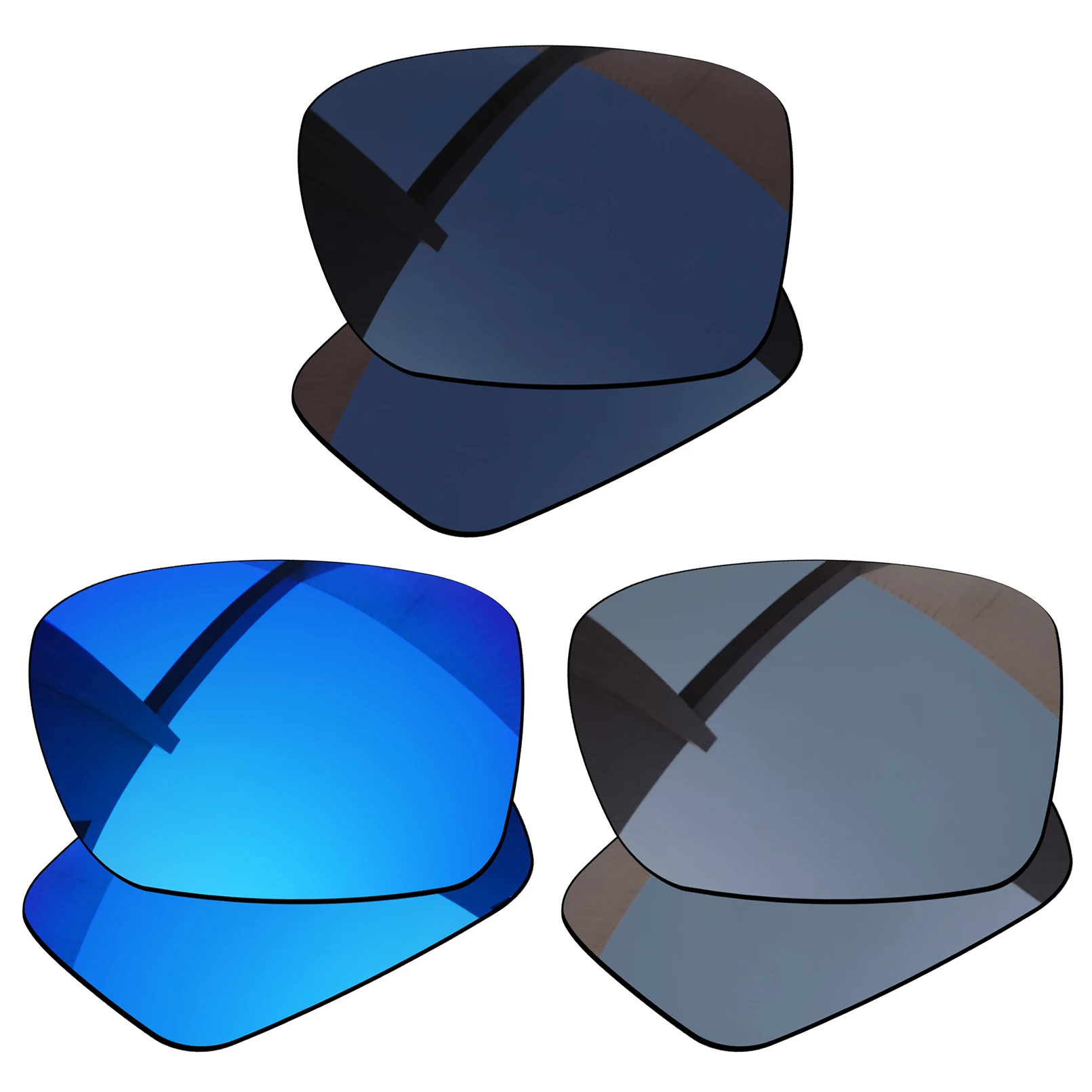 

Сменные поляризационные линзы Bsymbo, 3 пары, черные, зимние, небесно-серебристые, серые, для оправы Oakley Holbrook Mix OO9384