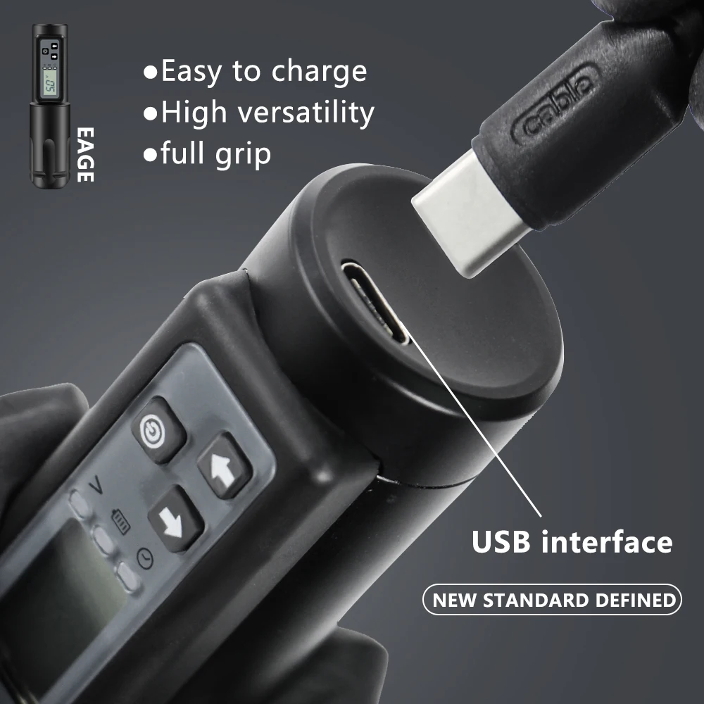 Профессиональная беспроводная тату-машинка вращающаяся аккумуляторная ручка со