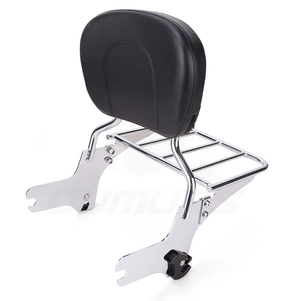 OUMURS мотоциклетная багажная стойка со съемной спинкой Sissy Bar для Harley Touring Road King FLHR