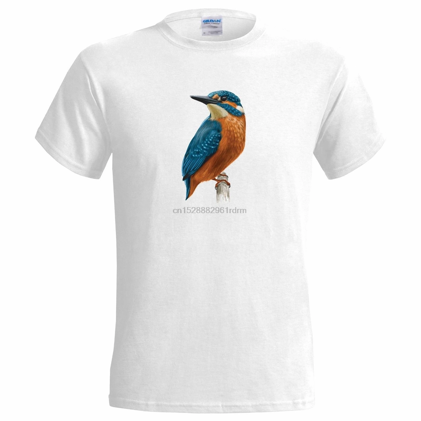 Kingfisher арт дизайн мужская футболка Рыбалка Рыба дикая природа птица Британские