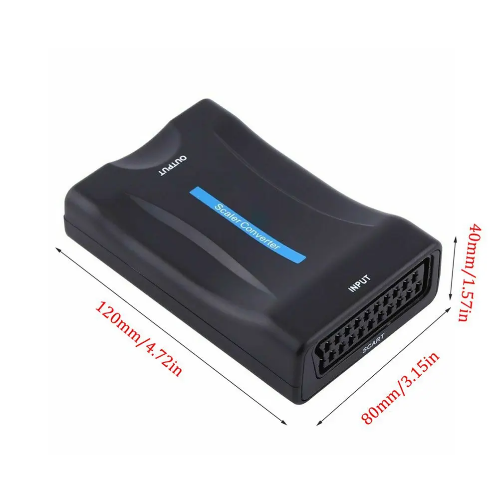 

SCART To HDMI Converter Video Audio Signal Adapter 1080P HDMI Converter Support NTSC PAL Output for HD TV DVD