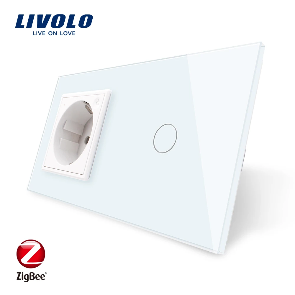 Умная розетка Livolo с Wi-Fi 16 А одним касанием без логотипа | Обустройство дома