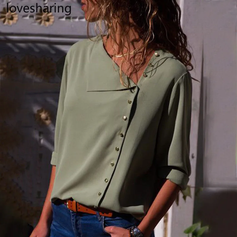 Блузка для отдыха 2019 модные женские блузки с длинным рукавом и топы