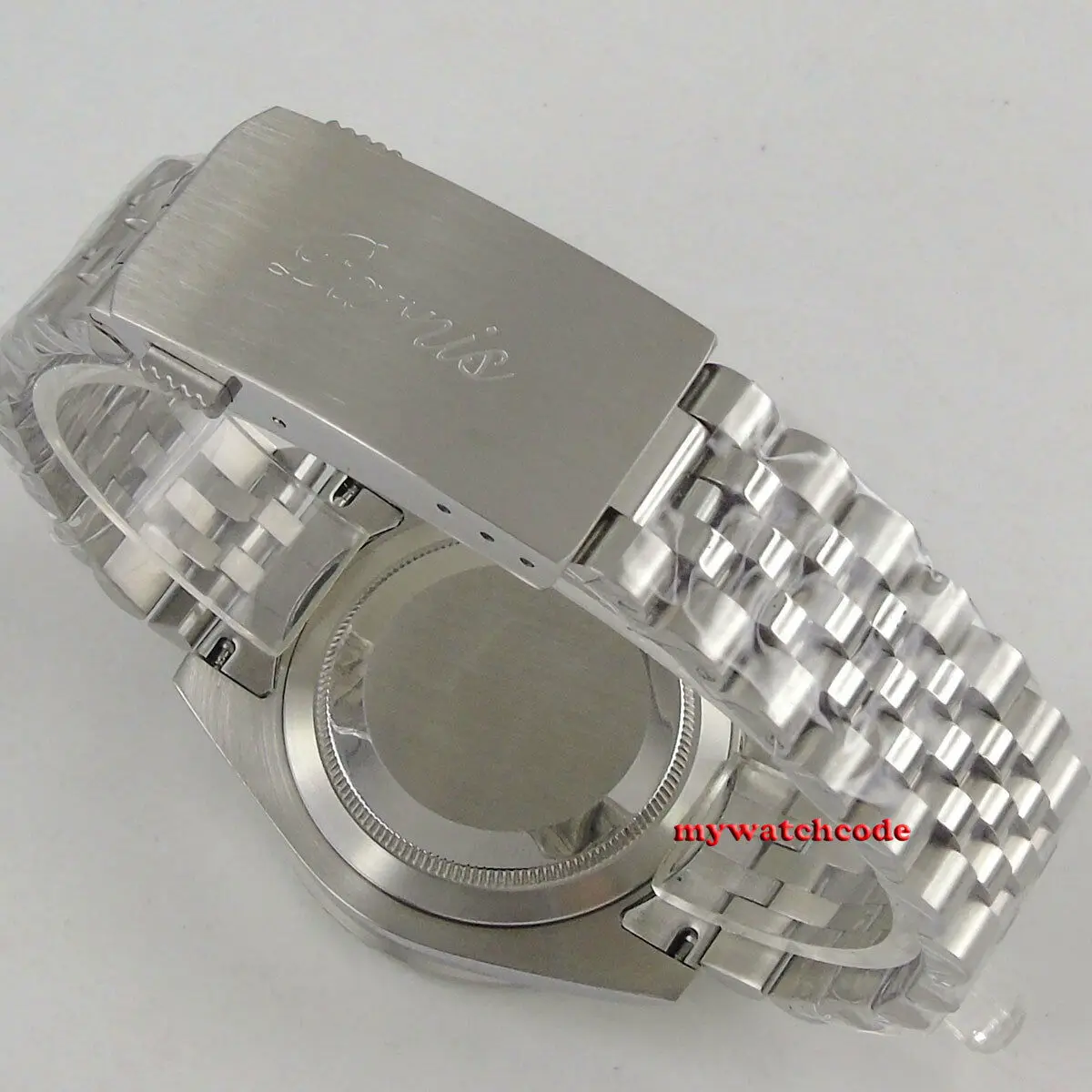 Часы мужские механические с черным циферблатом и сапфировым стеклом 40 мм |