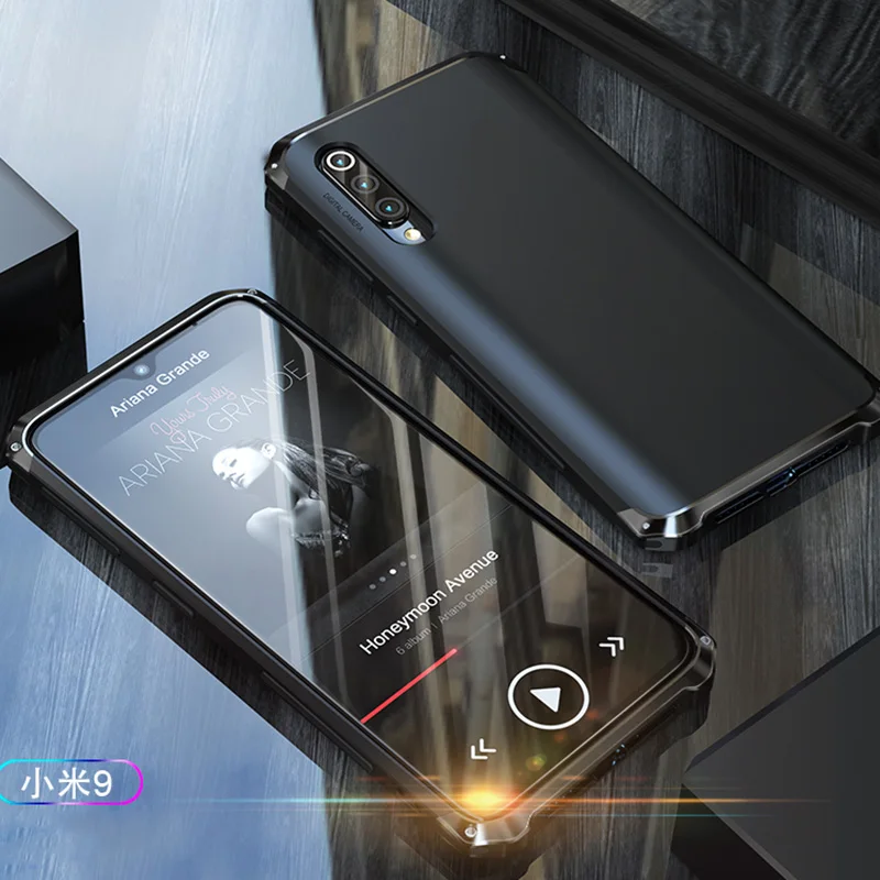 black Противоударный защитный чехол для Xiaomi Mi9 SE, чехол, жесткий металлический бампер из ТПУ, защитный чехол для телефона для Xiaomi MI9 Global, чехол, аксессуары - Цвет: black