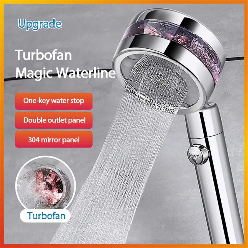 

360 Rotated High Pressure Water Saving Spray Shower Head Rainfall Shower Head Bathroom Hand-held Pressurized Massage Shower Head