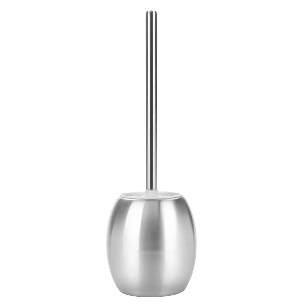 WC Brush Holder Ellipse Shape Hotel Toilet Set Cleaning Stainless Steel Antibacterial Home Decor | Дом и сад