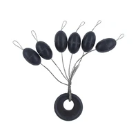 infof 10 groupsset 6th extra large black rubber stopper weight stoppers sml oval float fishing bobber space bean