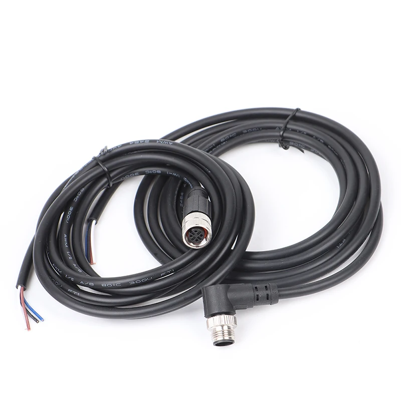 M12 кабель для подключения датчика двойной головкой мужской женский 2 м провода