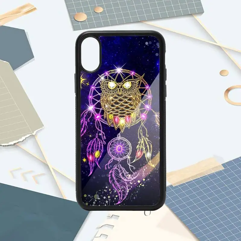 

owl retro art animal Phone Case PC for iPhone 11 12 pro XS MAX 8 7 6 6S Plus X 5S SE 2020 XR