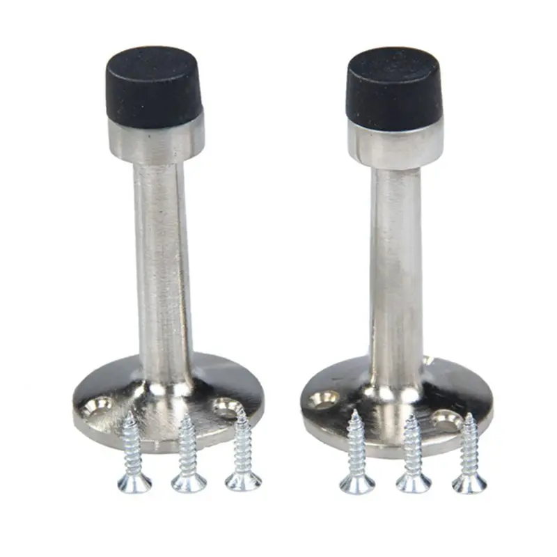 2 шт Цилиндрические дверные стопоры из нержавеющей стали Стопорные 75 мм буферные