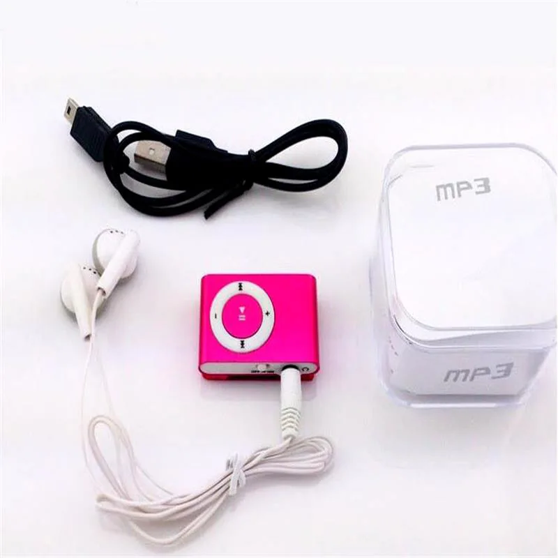 2018 коробка цветной mp3 плеер мини Mp3 музыкальный Micro TF слот для карты USB спортивный