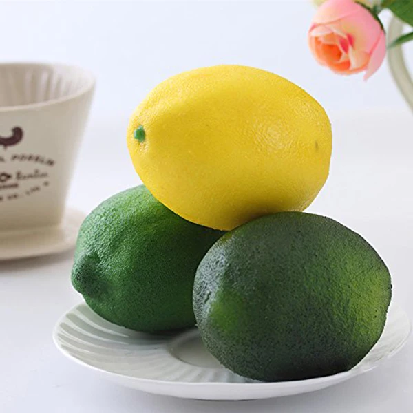 8 Pack Artificial Fake Lemons Limes Fruit for Vase Filler Home Kitchen Party Decoration Yellow and Green | Дом и сад