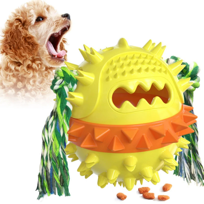

Pet Supplies New Products Explosive Models Pet Dog Training Molar Rod Sounding Dog Toy Squeaking Leaking Ball puppy chew toy