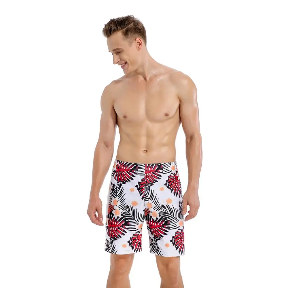 bunvel Bohemian Male Swimwear Mens Swim Shorts Swimsuit Bathing Suit Swimming Leaf Floral Print Briefs Beach 2020 | Спорт и