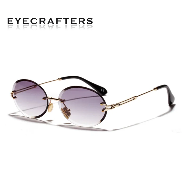 2020 маленькие Модные солнцезащитные очки EYECRAFTERS женские круглые без оправы