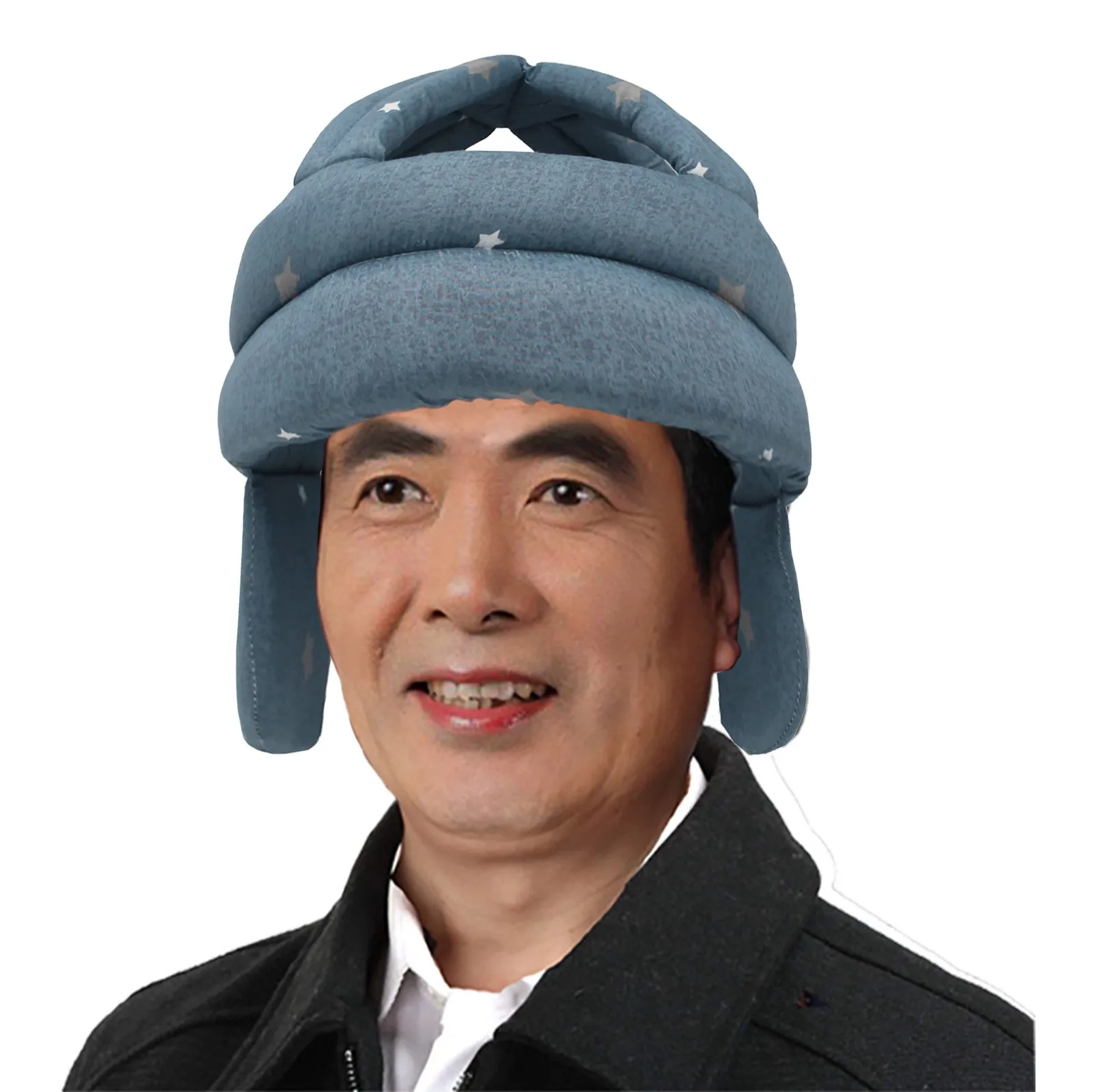 

Bomber Hat Middle-aged And Elderly Fall Protection Hat Pure Cotton Safety Sponge Helmet With Ear Flap Cap Hat Earflap Bomber Hat