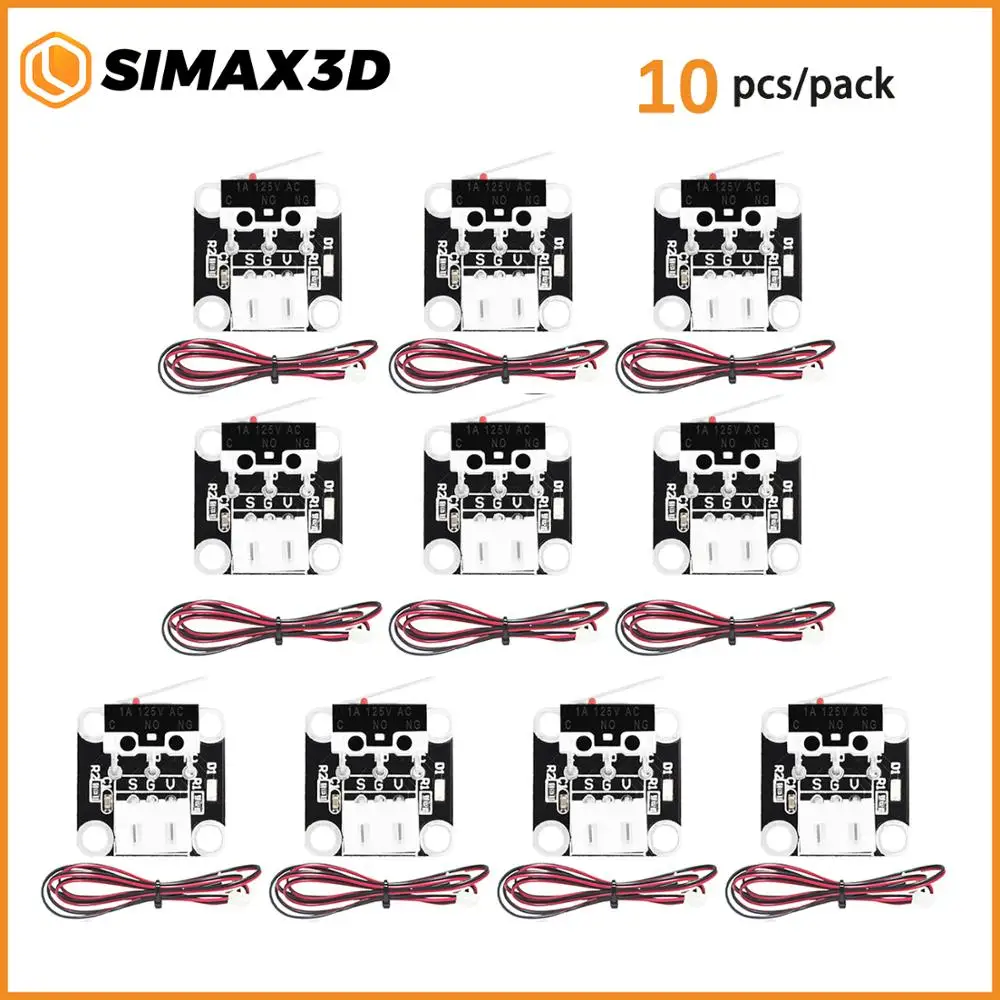 10 шт. 3D принтеры Запчасти X/Y/Z оси концевой упор выключатель 3Pin N/O N/C Управление