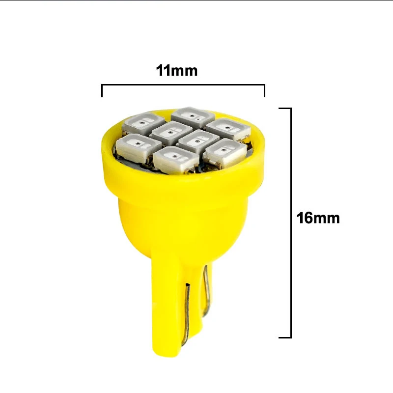 1pcs T10 Led Car Light For Auto W5W 194 168 COB 5050 Parking Wedge Clearance Lamps DC 12v Cold White/Blue/Green/Yellow/Pink | Автомобили и