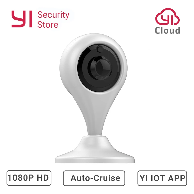 Домашняя умная домашняя камера 1080P питание от YI WIFI безопасности обнаружение