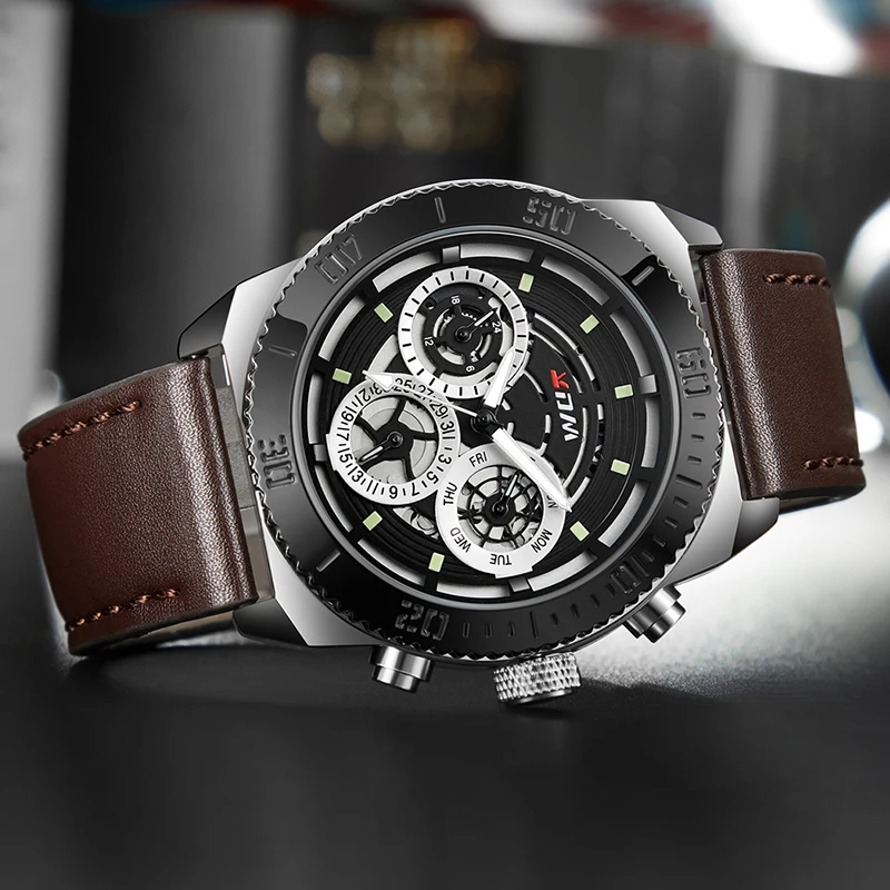 Часы наручные KDM мужские кварцевые аналоговые модные спортивные