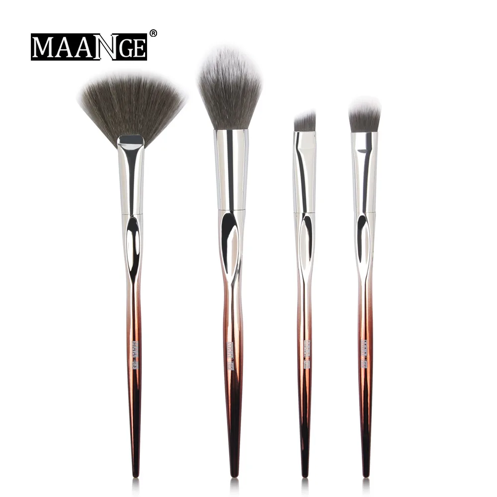 Factory direct sales MAANGE 4 three finger makeup brush set BLUSH EYE SHADOW BRUSH foundation new beauty tools sell well