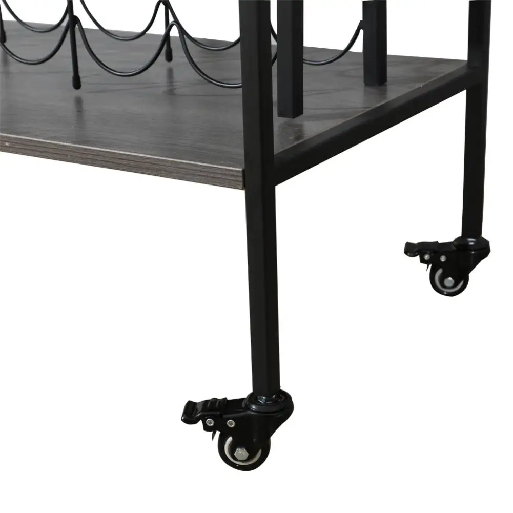 

Bar Cart with Wine Rack Stroller Hairdressing Tool Car Beauty Cart Barber Shop Stroller Hairdressing Bar