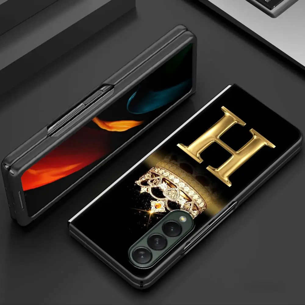 Роскошный чехол для Samsung Z Fold3 5G телефона Galaxy ZFold 3 Черный Твердый Fold 4 7 6 дюйма
