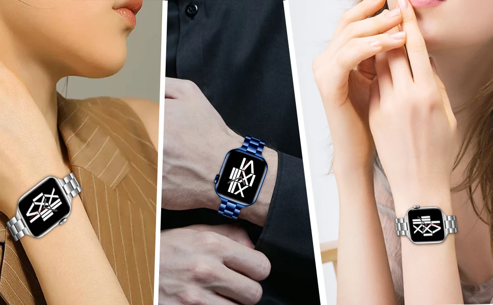 Тонкий ремешок для Apple Watch Band 40 мм 44 38 42 ультратонкий металлический браслет
