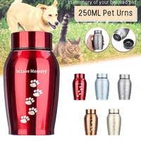 250ml goldsilver stainless steel urns pet dog cat bird hamster cremation ashes souvenir coffin ashes pet memorial dropshipping