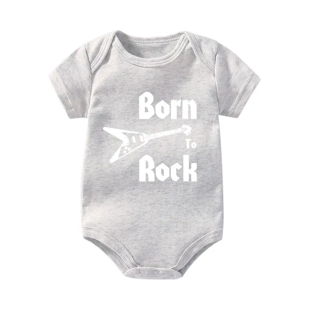 Боди с короткими рукавами YSCULBUTOL Born to Rock Band Guitar Rockstar Baby| |
