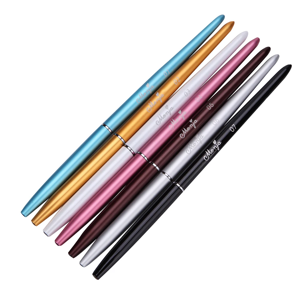 7 видов стилей металлический дизайн ногтей акриловая ручка УФ-гель удлинитель