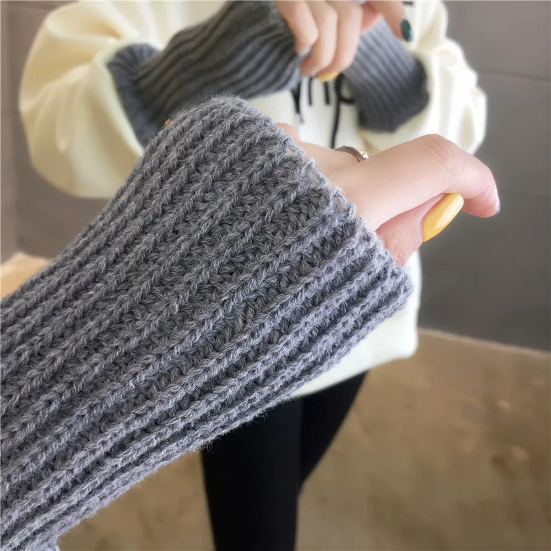 Fleece Printed Letter Women Sweatshirt Hooded Turtleneck Sense Lazy Style All-match Coat Cute clothes sweetshirt Pastel clothes