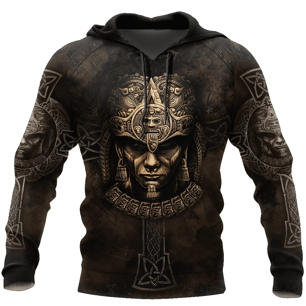 

2021 Viking Aztec Warrior Tattoo Neue Mode Trainingsanzug casual 3D Print Zipper/Hoodie/Sweatshirt/Männer der Frauen stil -30