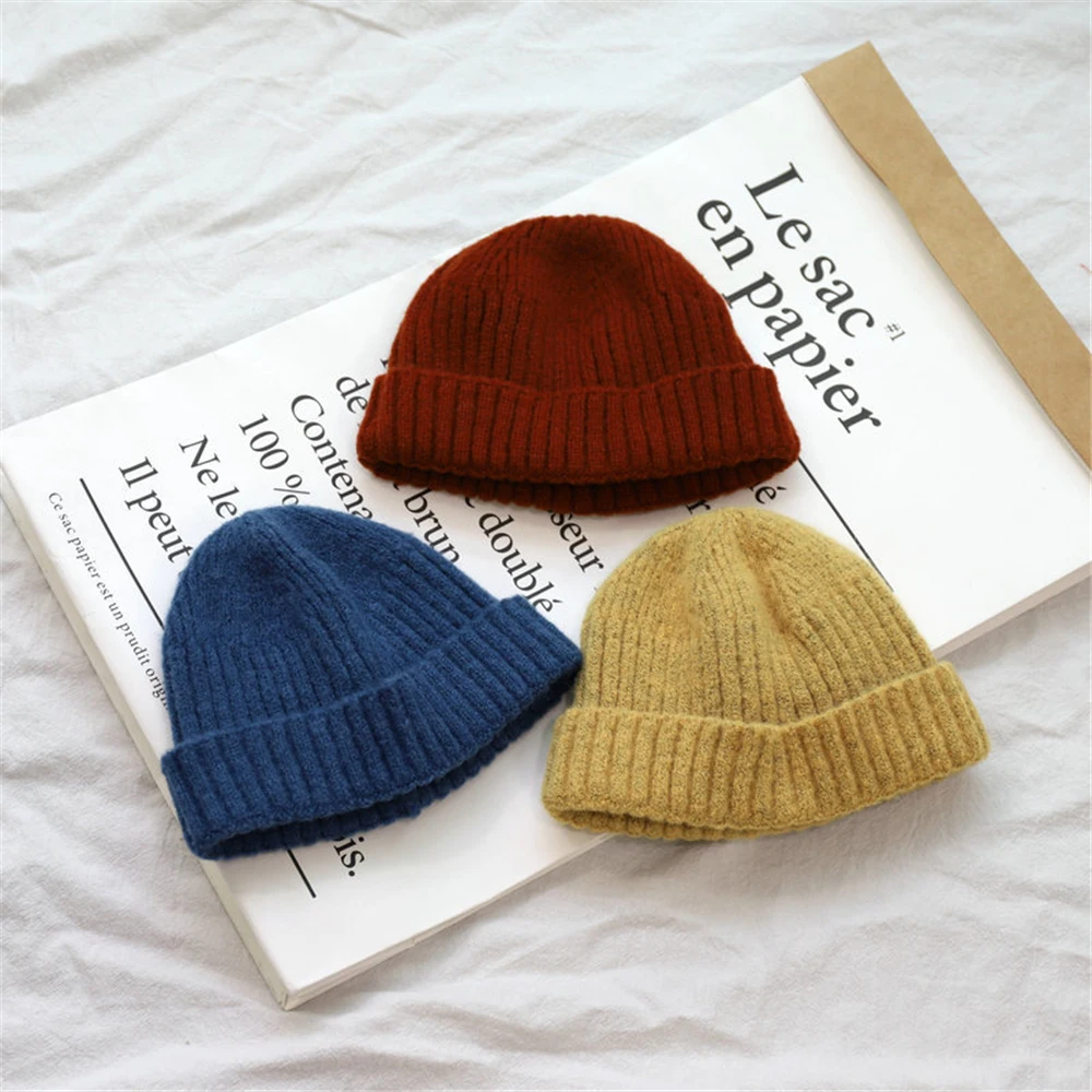 Новинка Осень зима ретро купольная теплая короткая шерстяная шапка Baotou Дыня