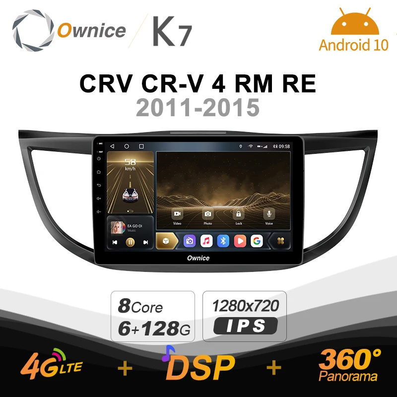 

Ownice K7 6G+128G Ownice Android 10 Car Radio for Honda CRV CR-V 4 RM RE 2011-2015 GPS 2din 4G LTE 5G Wifi autoradio 360 SPDIF