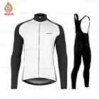 Трикотажный комплект мужской для велоспорта, новинка 2022, зимняя флисовая одежда EKOIES для велоспорта, комбинезон для горного велосипеда, одежда для триатлона
