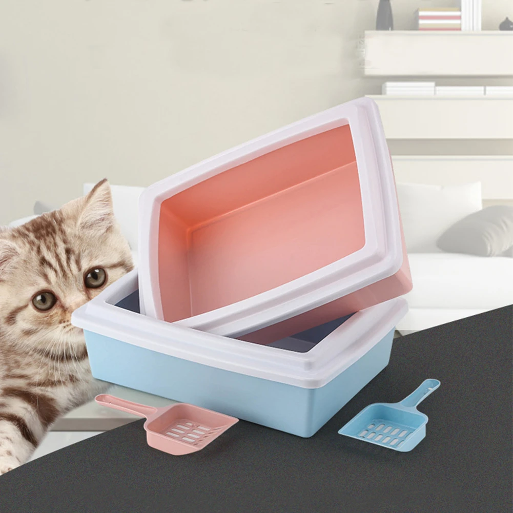 Контейнер для кошачьего туалета пластиковая коробка чистки отходов от питомцев