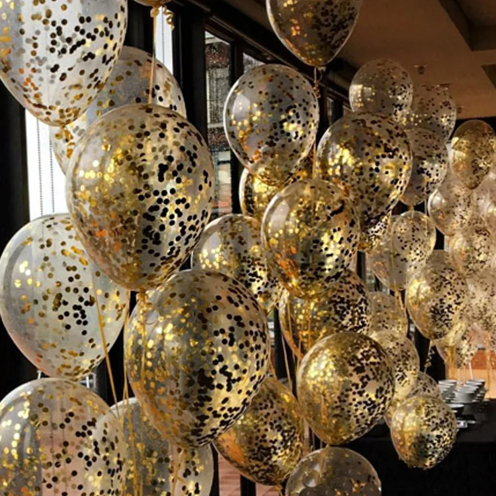 10 шт 12 дюймов латексные прозрачные на день рождения воздушные шары серебро