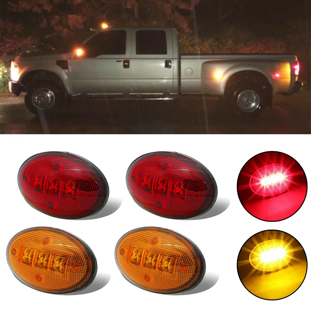 

Dustproof Fender Shockproof Marker T10 Plugs Amber&Red For 1999-14 Ford