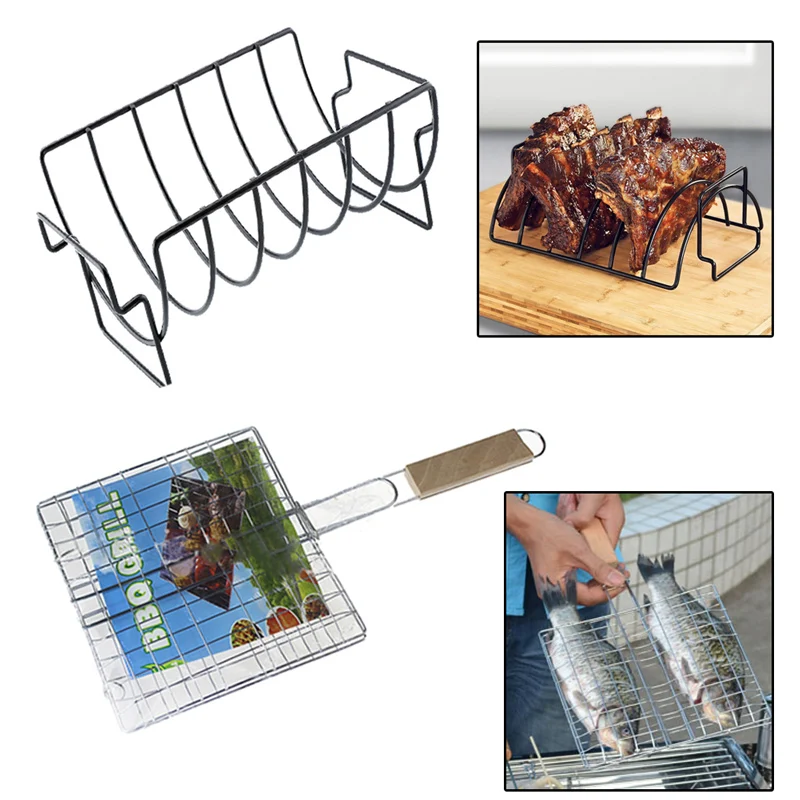 Антипригарная стойка из нержавеющей стали для барбекю инструменты стейка