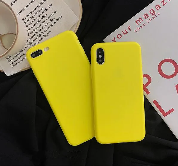 Матовый Мягкий силиконовый чехол Wixcen оранжевого цвета для телефона Iphone 7 7plus 6s 8 Xs