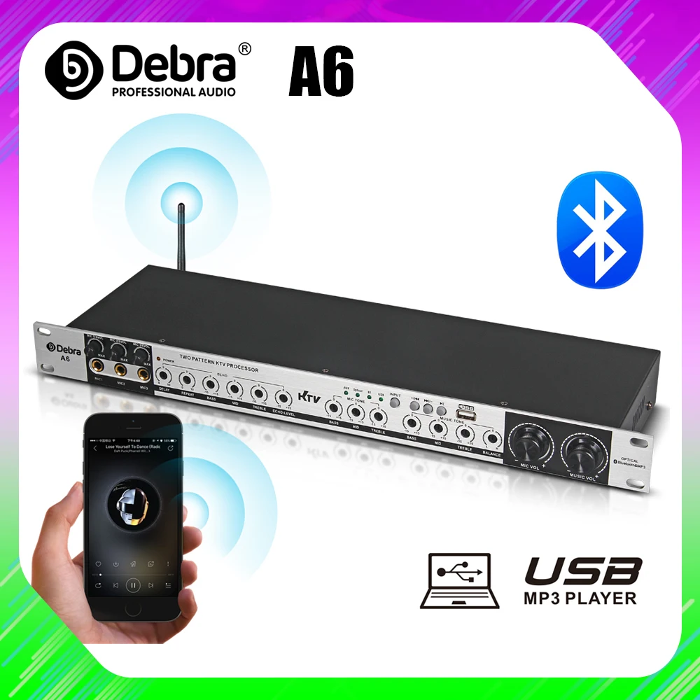 Цифровой процессор Debra A6 с Bluetooth DSP звуковой контроллер системное оборудование
