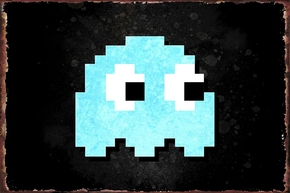 

Оловянная табличка с голубым призраком Pac Man, настенное украшение для комнаты, Ретро винтажный металлический знак для художественного клуба...