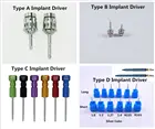 Набор отверток для имплантации зубов с шестигранной ручкой, 12 размеров