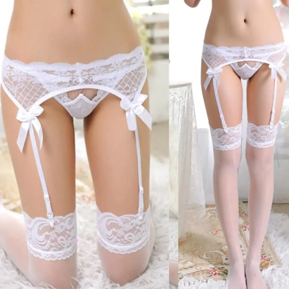 

1PCS Summer Sexy Garter Belt Women's Sheer Lace Top Thigh-Highs Stockings & Garter Belt Suspender Set ( just belt )