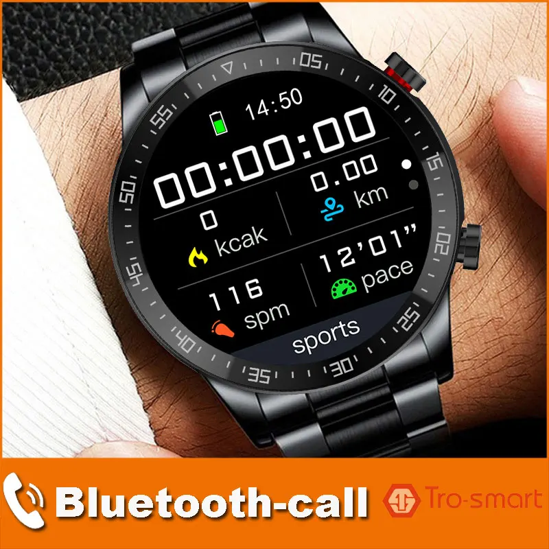 Фото Мужские Смарт-часы с функцией вызова мужские электронные смарт-часы для Android IOS