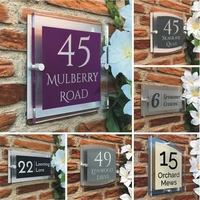 diy house number modern house sign house number personalised for your door house acrylic number plaque