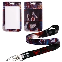 fd0972 killing game cartoon lanyard gym pass card cover card holder phone strap keychains lariat badge holder phone accessories